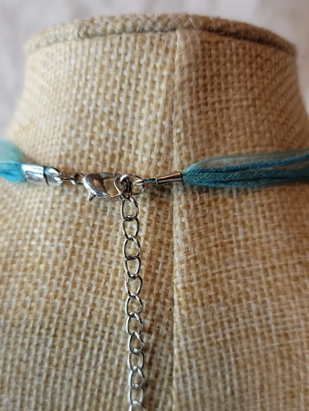 Boho Handmade Sterling Silver Blue Apatite Pendant Necklace
